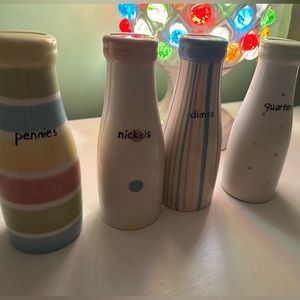 Coin Jar Organizer 4 piece set